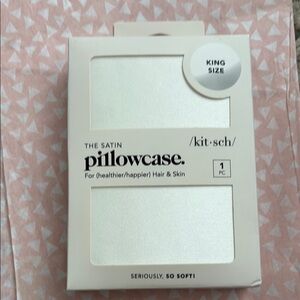 Kitsch Satin pillowcase king size in ivory